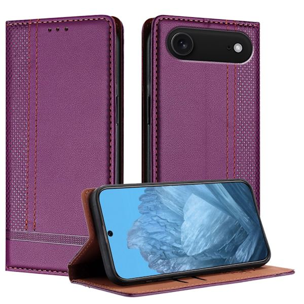 iPhone Air Plånboksfodral L Shaped Grid Pattern - Lila Lila