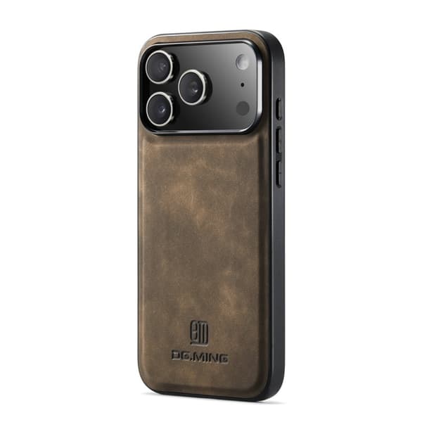 DG.MING Mobilskal till iPhone 17 Pro PU Läder PC + TPU Hybrid - Brun
