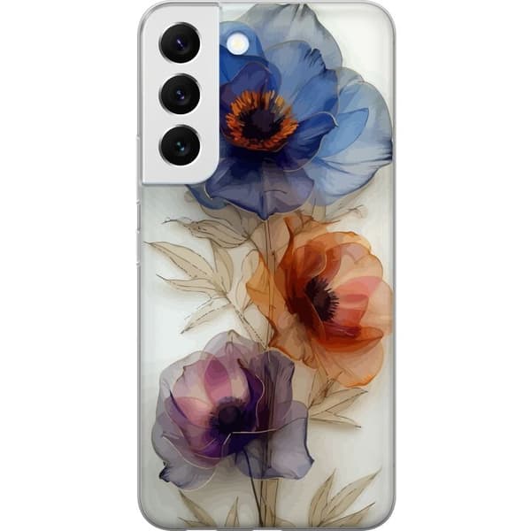Telefontaske til Samsung Galaxy S22 5G med silkeblomster