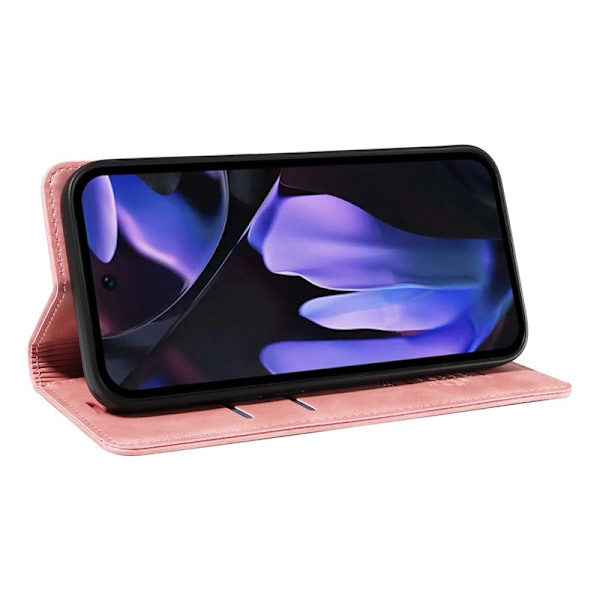 BETOPNICE 003 Google Pixel 9a Plånboksfodral Konstläder - Rosa