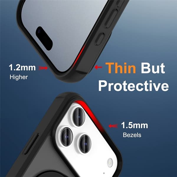 Mobilskal till iPhone 17 Pro MagSafe TPU+PC Kickstand - Svart Svart