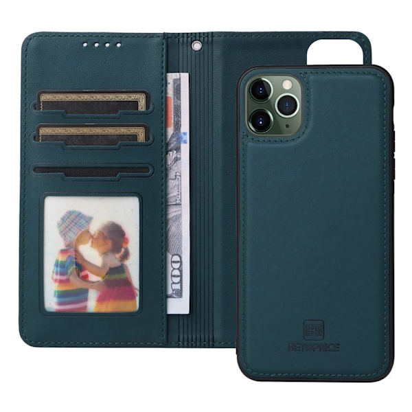 BETOPNICE iPhone 11 Pro Max Plånboksfodral - Detachable Konstläder- Blå