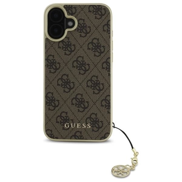 Guess Mobilskal till iPhone 16 4G Charms Collection - Brun Brun