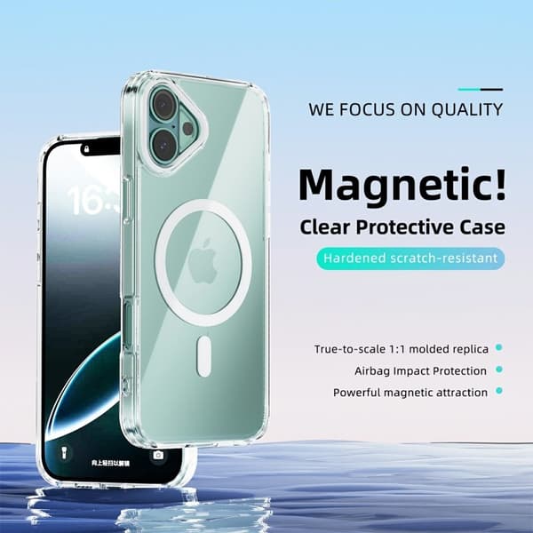 ABEEL Mobilskal till iPhone 16 MagSafe Anti Scratch Vit TPU Vit