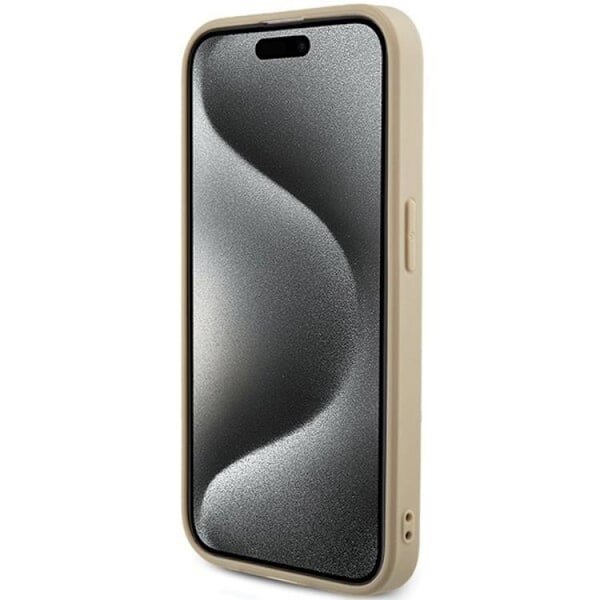 Guess iPhone 14 Pro Mobilskal Saffiano Iridescent Script - Guld