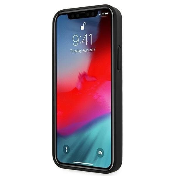 BMW Læder Deboss Skal iPhone 12 mini - Sort Black