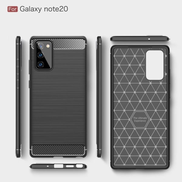 Carbon TPU Skal Till Galaxy Note 20 - Svart Svart