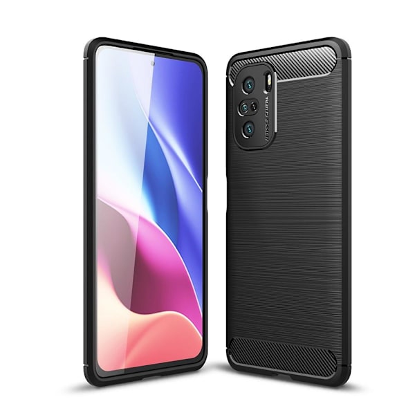 Carbon TPU Mobilcover til Xiaomi Mi 11i / Poco F3 - Sort Black