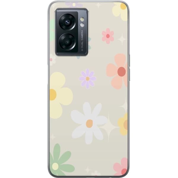 Taske til OnePlus Nord N300 med fejende blomster