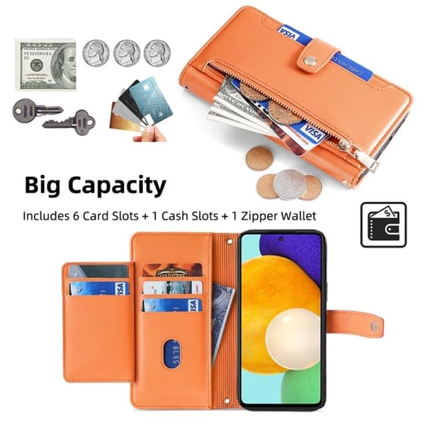 Galaxy A52 4G/A52s 5G/A52 5G Plånboksfodral Orange