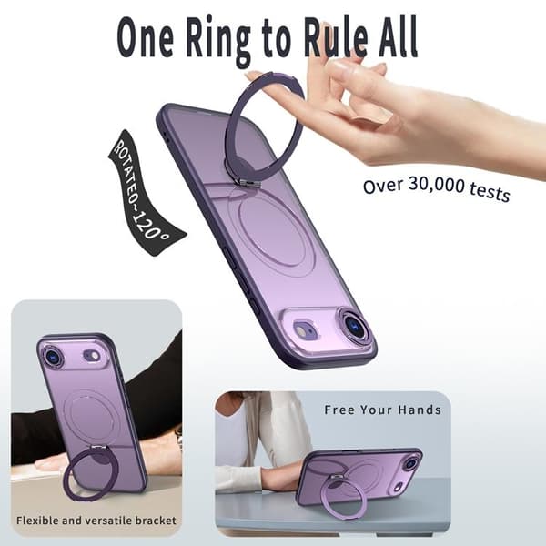 Mobilskal till iPhone Air MagSafe Rotating Kickstand Lila