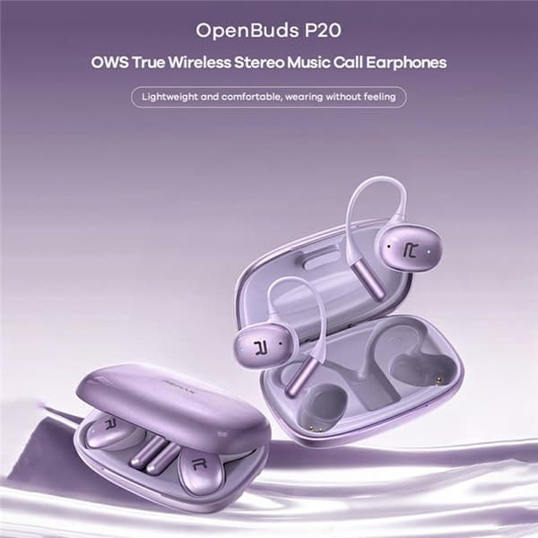 REMAX TWS In-Ear Hörlurar Bluetooth ANC Openbuds P20 - Lila Lila