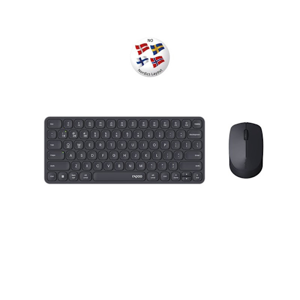 RAPOO Tangentbord/Mus-set 9010M Wireless Multi-Mode Svart