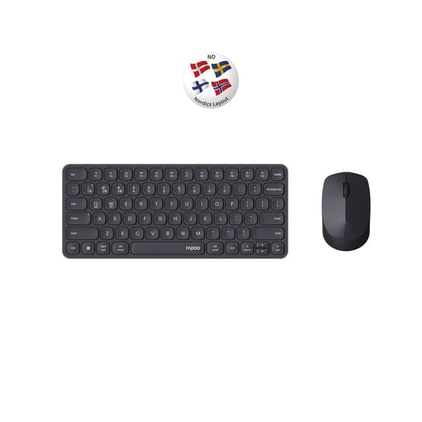 RAPOO tastatur/musesæt 9010M Trådløs Multi-Mode Sort