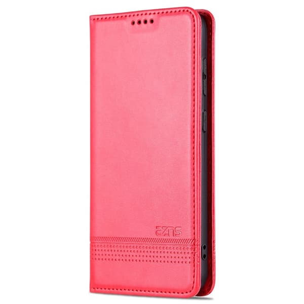 AZNS Samsung Galaxy S24 Plånboksfodral Konstläder - Röd