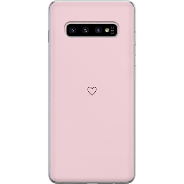 Telefontaske til Samsung Galaxy S10+ med lille hjerte