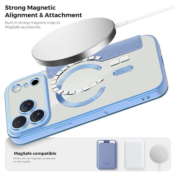 iPhone 17 Pro Max Plånboksfodral MagSafe RFID Blå