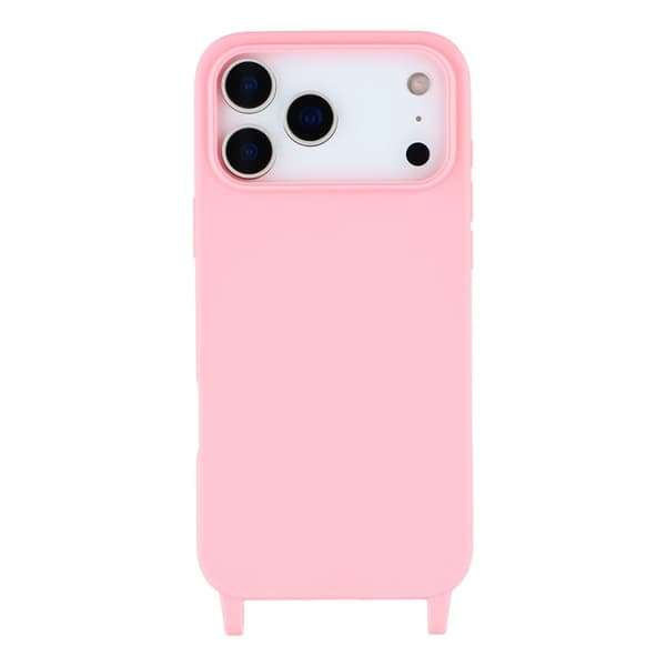Mobilskal till iPhone 17 Pro Max TPU med Hål för Rem - Rosa Rosa