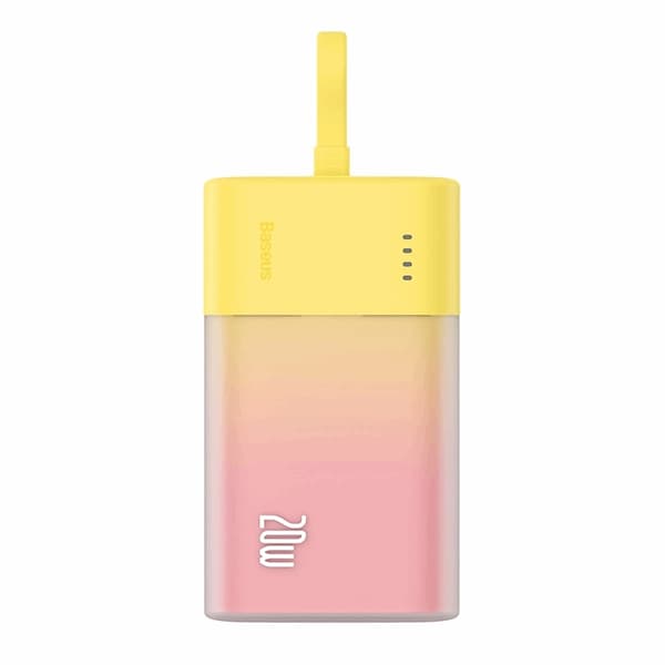 Baseus Powerbank 5200mAh Popsicle 20W - Gul/Rosa Rosa