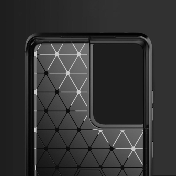 Carbon Flexible TPU cover til Samsung Galaxy S21 Ultra 5G Sort