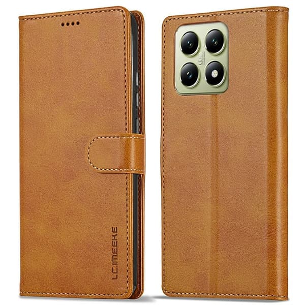 LC.IMEEKE Xiaomi 14T Plånboksfodral Konstläder - Gul