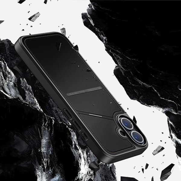 Dux Ducis telefontaske til iPhone 16 MagSafe kortholder Rafi II Black