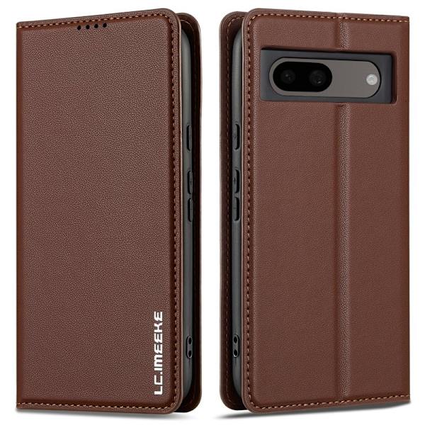 LC.IMEEKE L1 Series Google Pixel 8a Plånboksfodral Konstläder - Brun