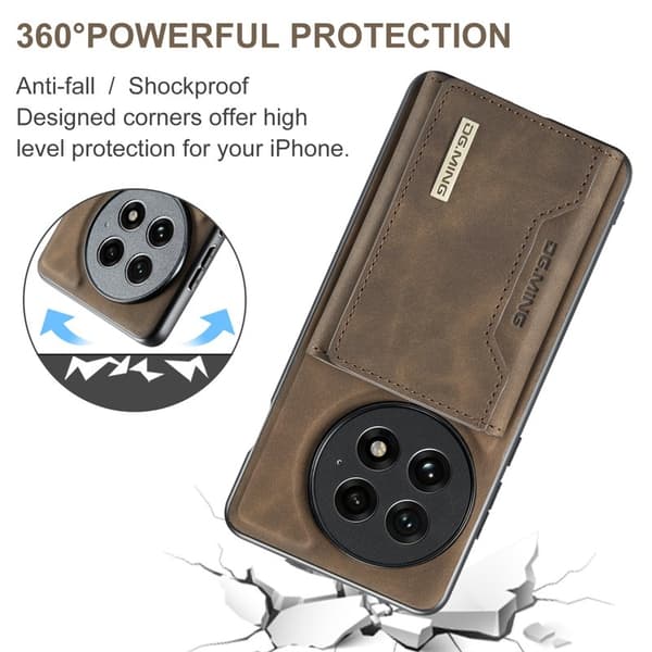 DG.MING M2 Series Mobilskal till OnePlus 13 PU + PC + TPU - Brun