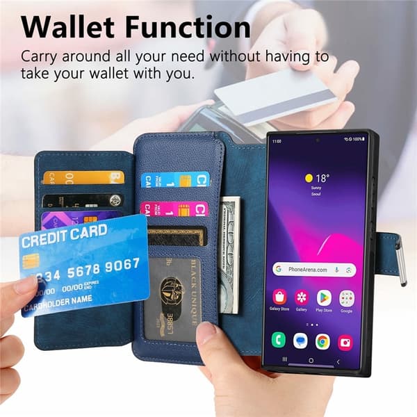Caseneo Plånboksfodral För Galaxy S26 Ultra Magnetic Läder - Blå Blå