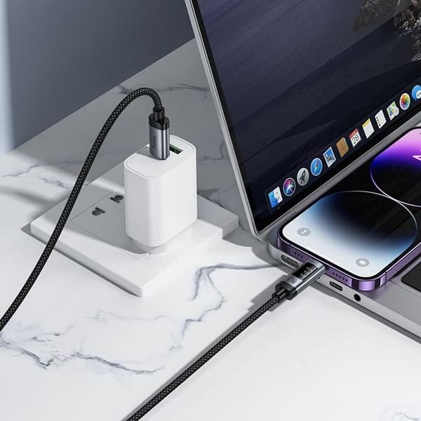 HOCO USB-C till Lightning 27W Kabel 1.2m med Display U148 - Svart Svart