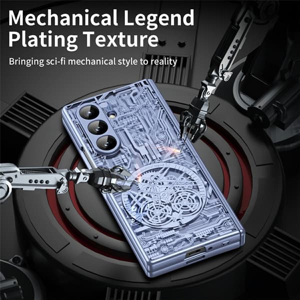 Mobilskal till Galaxy Z Fold 7 Mechanical Legend Electroplating - Blå Blå