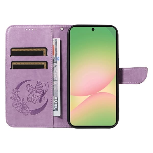 Samsung Galaxy A57 Plånboksfodral Konstläder Flip Skydd - Lila