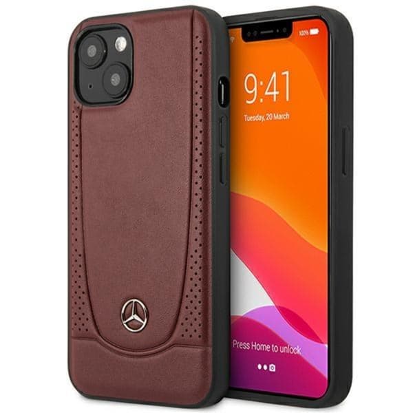 Mercedes iPhone 14 Plus Skal Læder Urban Bengale - Rød Röd