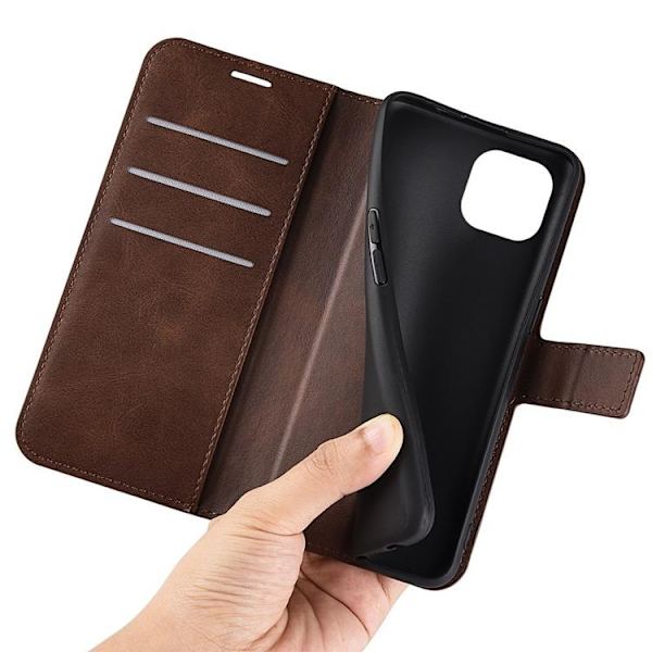Flip Folio iPhone 14 Plus -lompakkokotelo - Tummanruskea Brun