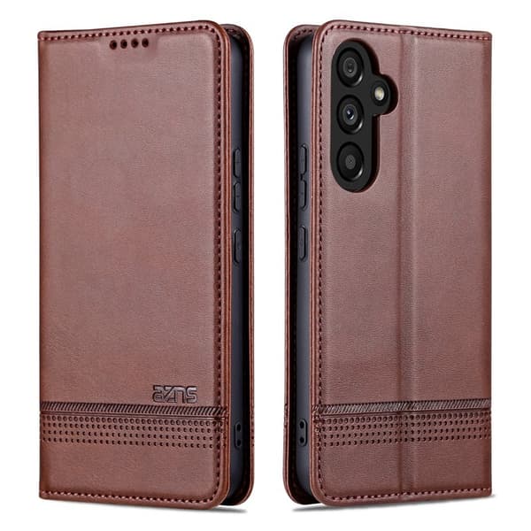 AZNS Samsung Galaxy S23 FE Plånboksfodral Flip Konstläder - Brun