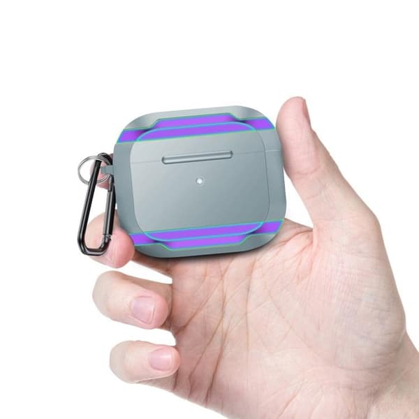 AirPods Pro 2 Skal Aluminium TPU - Grå/Rosa Grå
