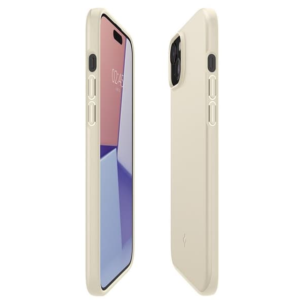 Spigen iPhone 15 Plus -puhelimen suojakuori Thin Fit - Mute Beige Beige