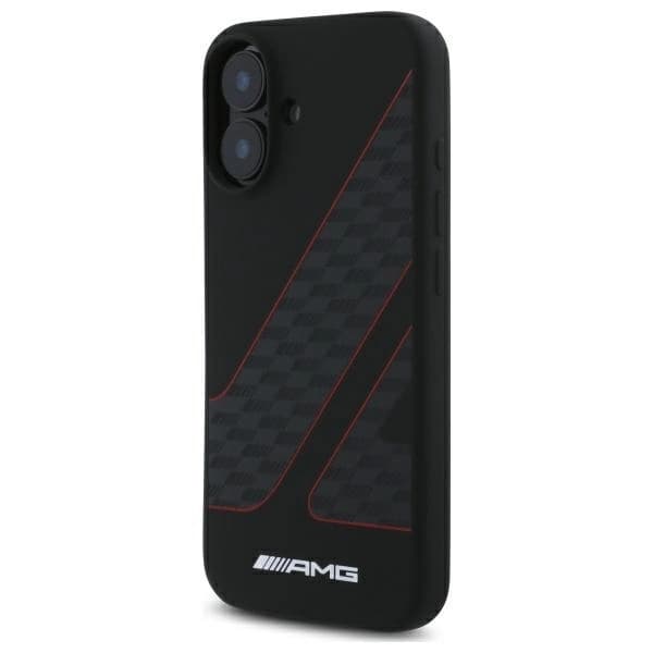Mercedes Mobilskal till iPhone 16 MagSafe AMG Checkered Flag Black