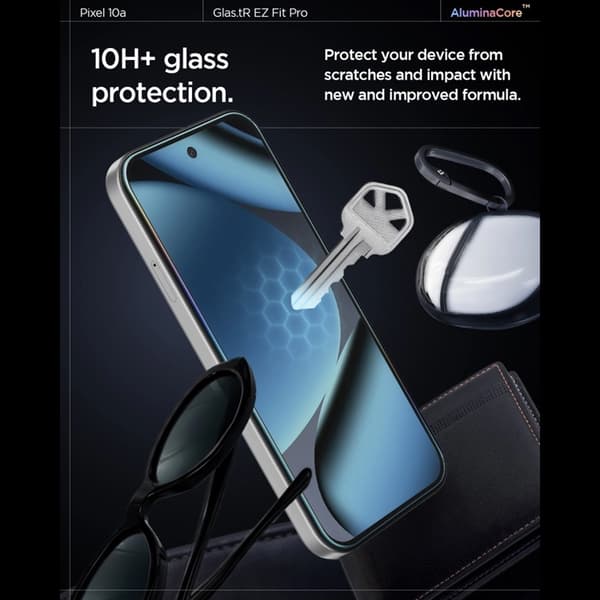 Spigen [2-Pack] Skärmskydd Härdat Glas För Google Pixel 10A - Clear Transparent