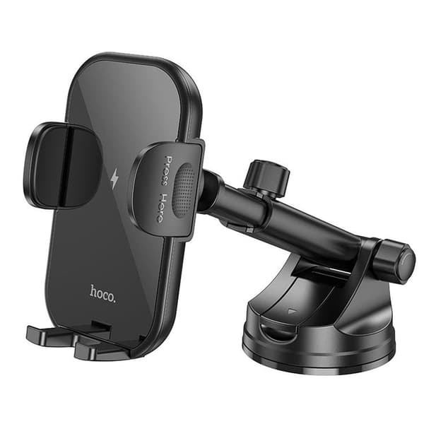 Hoco Bilholder Med 15W Trådløs Opladning HW5 - Sort Black