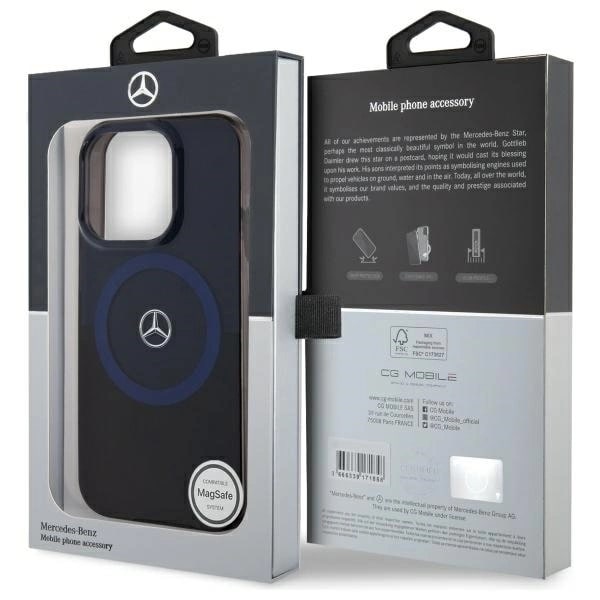 Mercedes Mobilskal till iPhone 16 Pro Max MagSafe Double Layer BiColor - Blå Blå