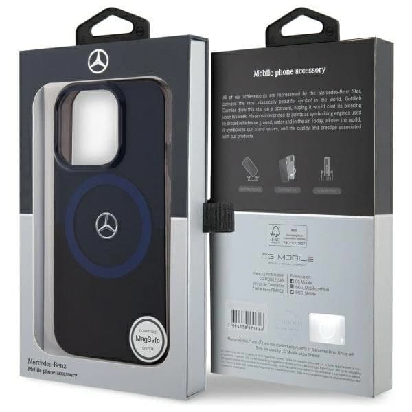 Mercedes telefontaske til iPhone 16 Pro Max MagSafe dobbeltlag BiColor - Blå Blå