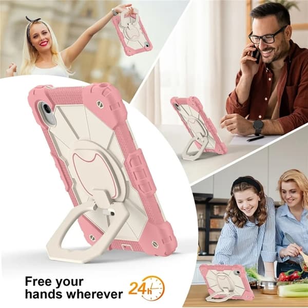 Lenovo M11/Idea Tab Mobilskal Silikon Kickstand Roséguld