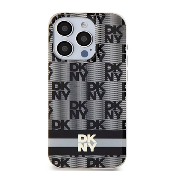 DKNY iPhone 13 Pro Max Mobilskal Magsafe IML Checkered Mono Svart