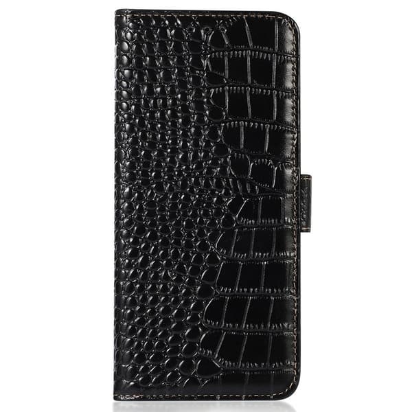 Samsung Galaxy S26 / S26 Pro Plånboksfodral RFID Skydd Äkta Läder - Svart