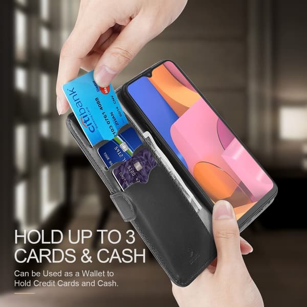 Dux Ducis lompakkokotelo Samsung Galaxy A20s - Musta Black