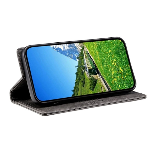 TTUDRCH Samsung Galaxy S26+ Plånboksfodral Konstläder RFID Skydd - Grå