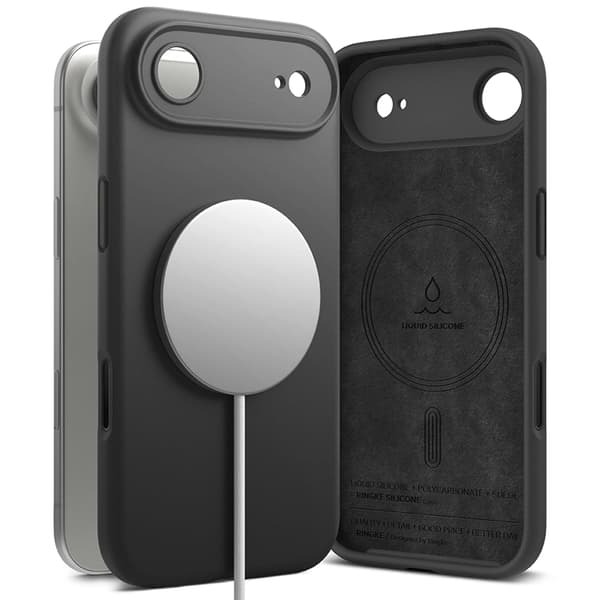 Ringke Telefontaske til iPhone Air Magsafe Magnetisk Silikone - Sort Svart