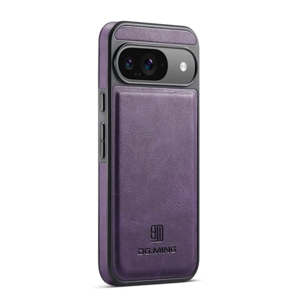 DG.MING Mobilskal till Google Pixel 9 Pro Anti-Drop Läder Coated - Lila