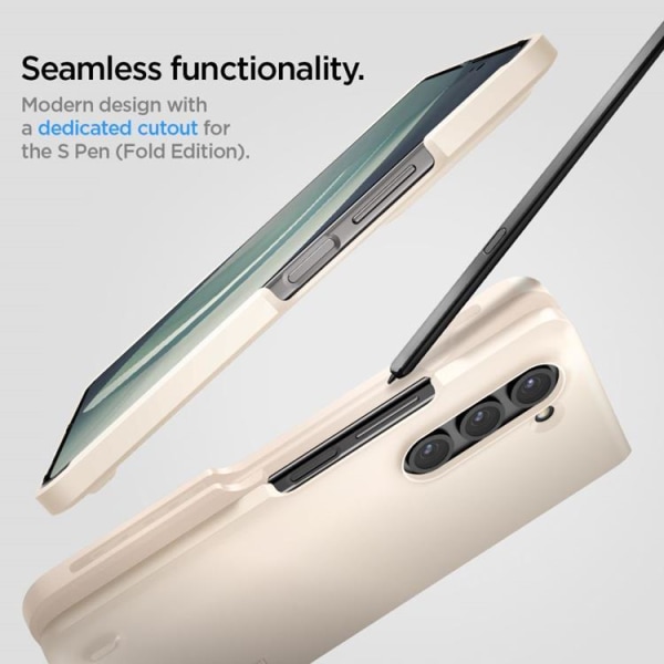 Spigen Galaxy Z Fold 5 Mobile Cover Thin Fit Pen - vaaleanpunainen